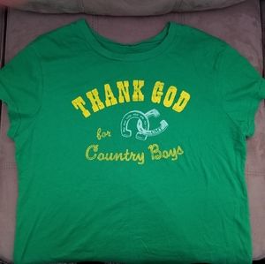 CMT Loot Wms/Jr Size L/XL Green Tshirt